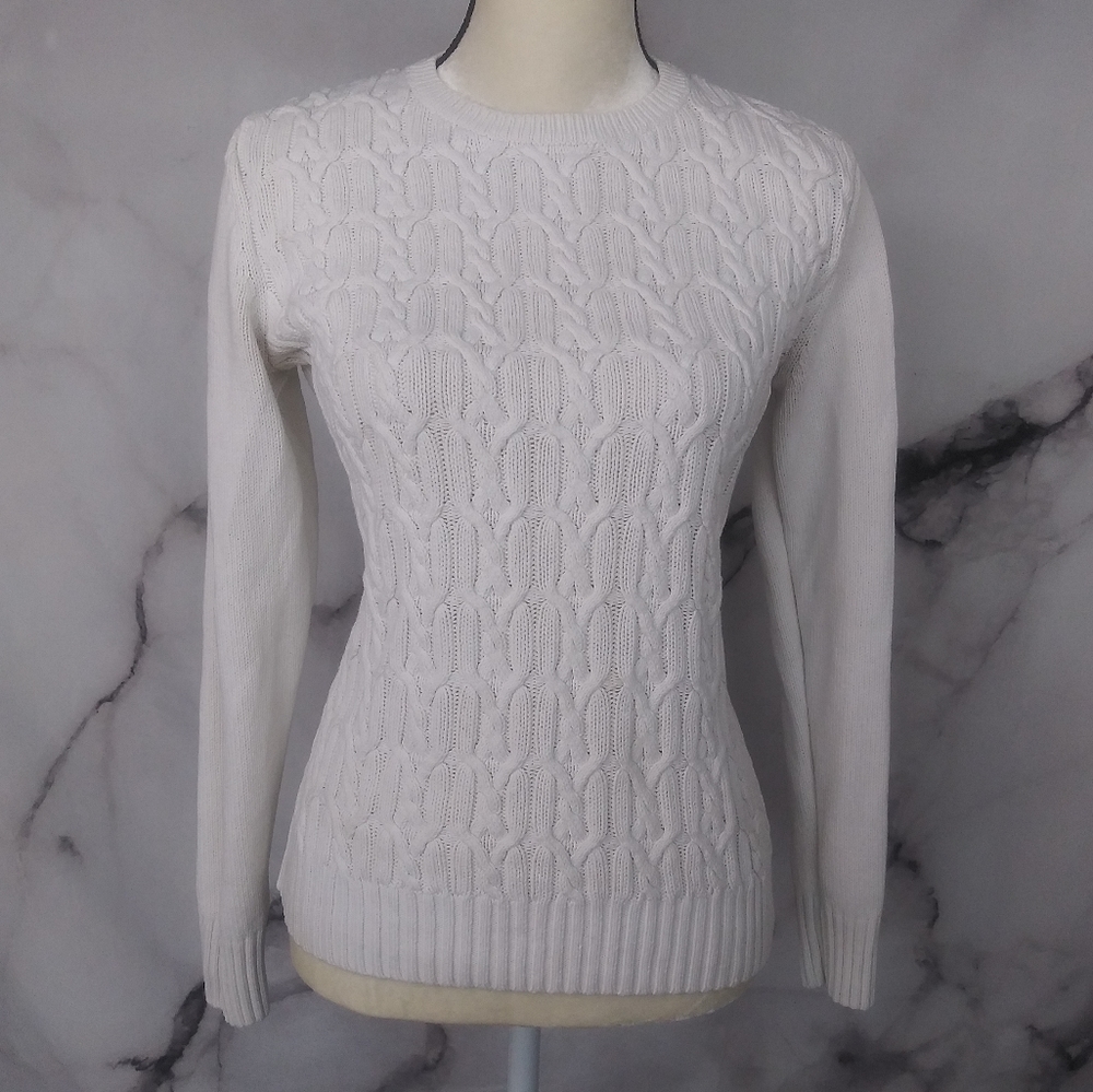 Tommy Hilfiger Women's Cable Knit Sweater Large
